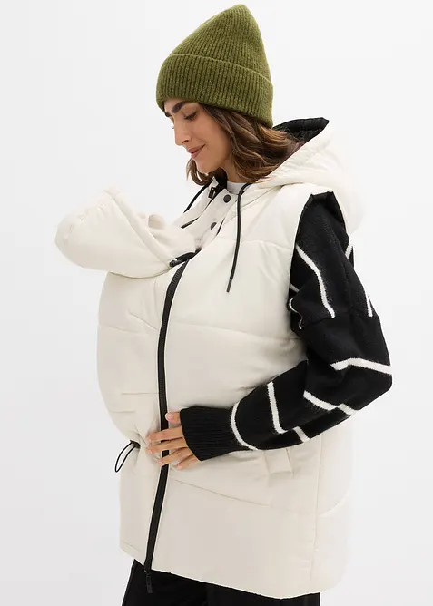 Gilet sans manches 4en1 doublé pour la grossesse, réversible, avec empiècement de portage, bonprix