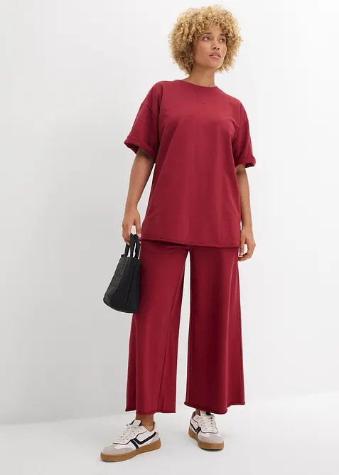 T-shirt long en molleton 100% coton, bonprix