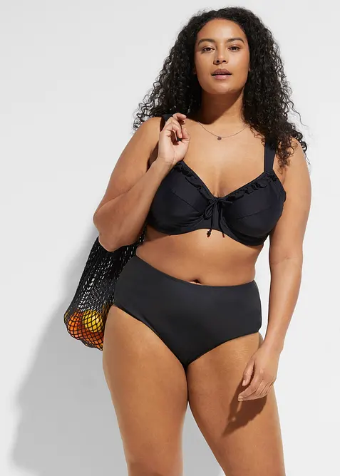 Bas de bikini taille haute sculptant, maintien léger, bonprix