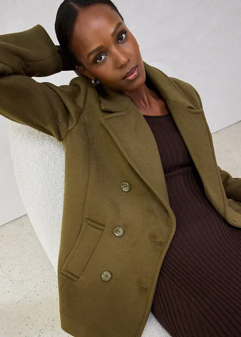 Caban en laine, bonprix