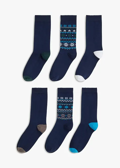 Lot de 6 paires de chaussettes, bonprix