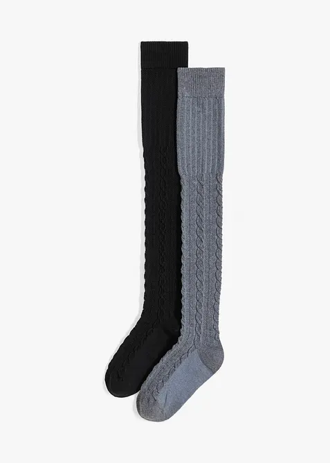 Lot de 2 paires de chaussettes jambières, bonprix