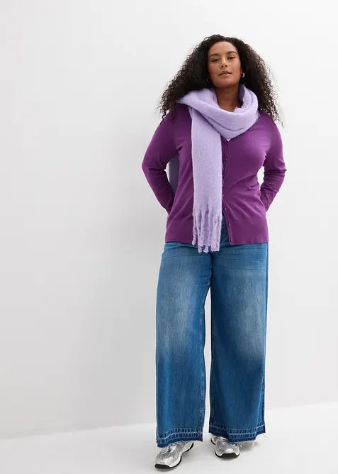 Gilet boutonné en maille fine, bonprix