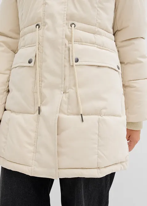 Doudoune mi-longue avec taille réglable, bonprix