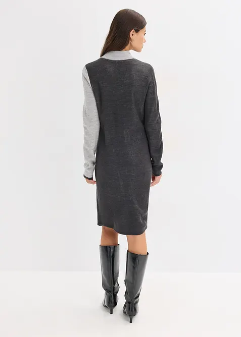 Robe en maille jacquard à rayures modernes, bonprix
