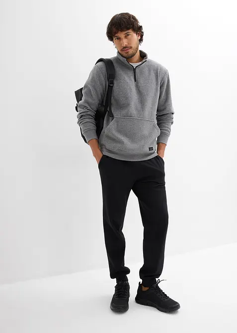 Pull en polaire à col zippé montant, bonprix