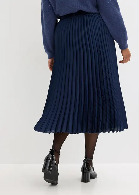 Jupe plissée en satin fin, bonprix