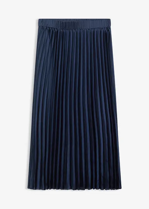 Jupe plissée en satin fin, bonprix