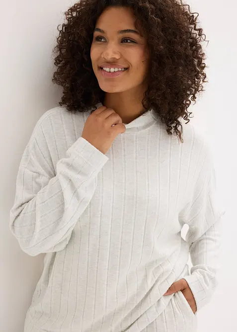 Vêtement d’intérieur en matière douce et côtelée, oversize, bonprix