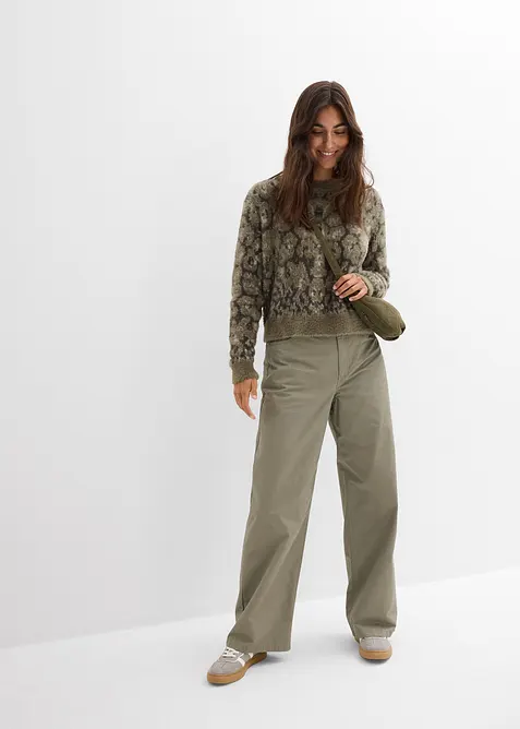 Pull en maille fine et poilue toute douce, bonprix