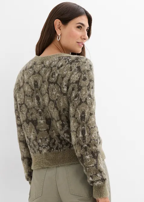 Pull en maille fine et poilue toute douce, bonprix