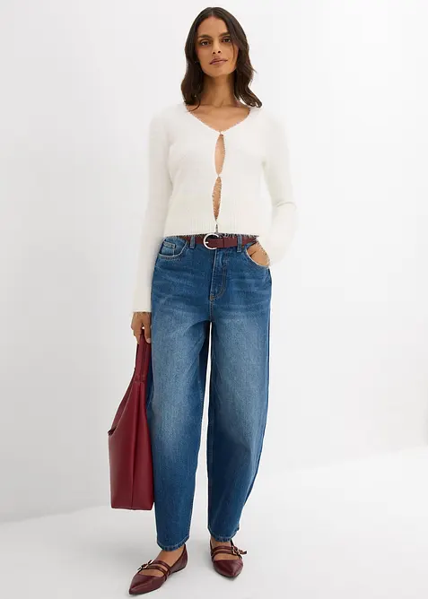 Gilet en fine maille poilue, bonprix