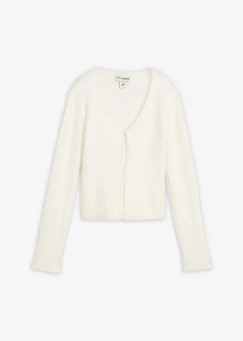 Gilet en fine maille poilue, bonprix