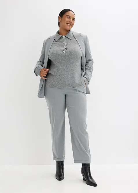 Pull polo avec laine, bonprix