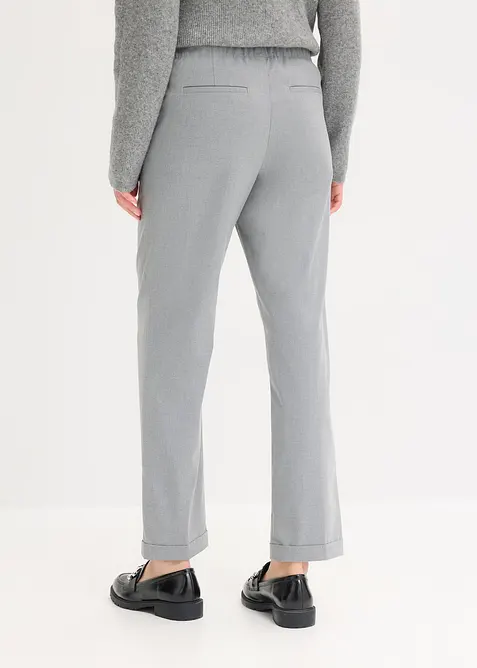 Pantalon à revers et taille élastiquée, bonprix