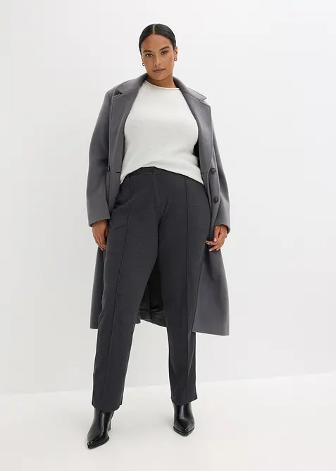 Pantalon en jersey coton avec passepoil, bonprix