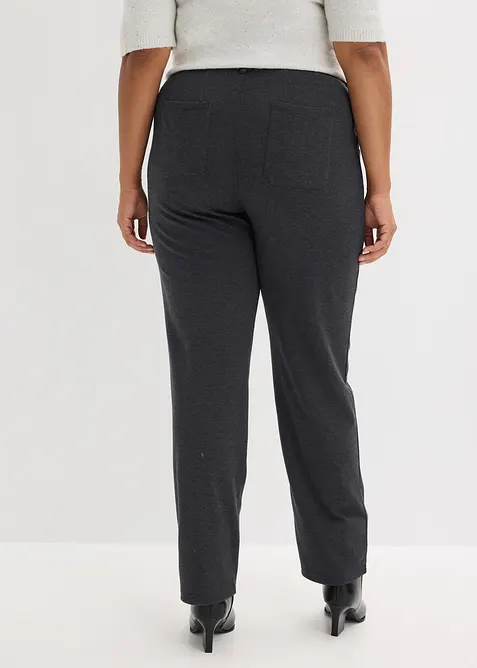 Pantalon en jersey coton avec passepoil, bonprix