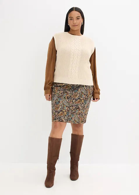 Pull sans manches en coton mélangé, bonprix