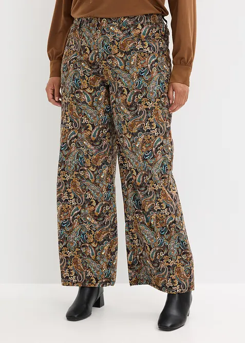 Pantalon ample et extensible en twill, bonprix