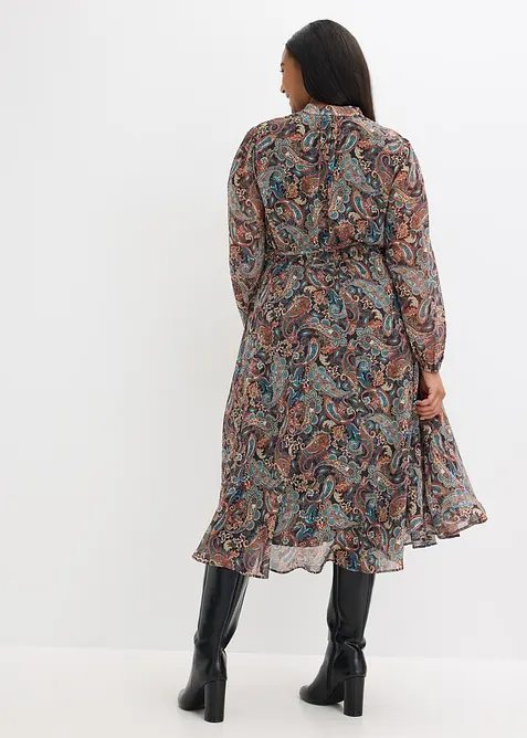 Robe en mousseline à imprimé paisley, bonprix