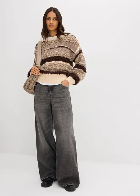 Pull en maille oversize, bonprix