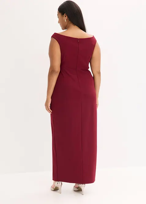 Robe col Bardot en crêpe texturé, bonprix