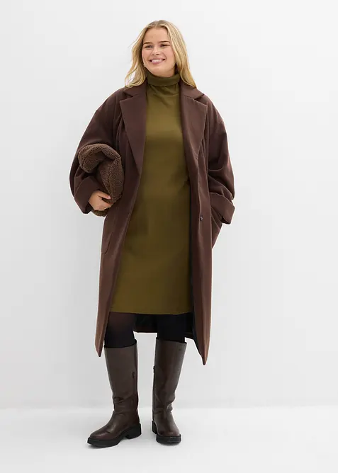 Robe en jersey c&ocirc;tel&eacute; extensible et &eacute;pais, bonprix