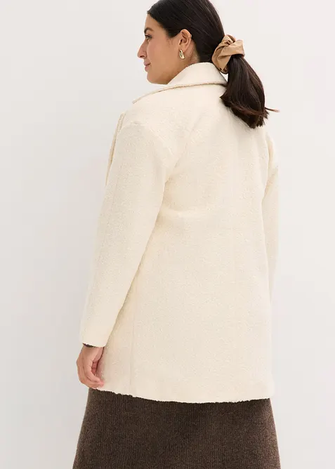 Manteau court et oversize en maille bouclette, bonprix