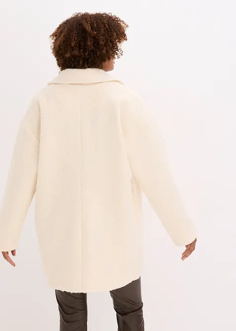 Manteau court et oversize en maille bouclette, bonprix