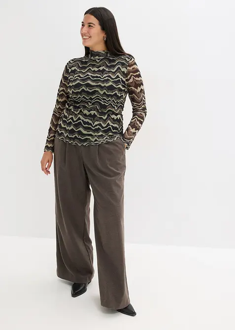 T-shirt manches longues en mesh doux, bonprix