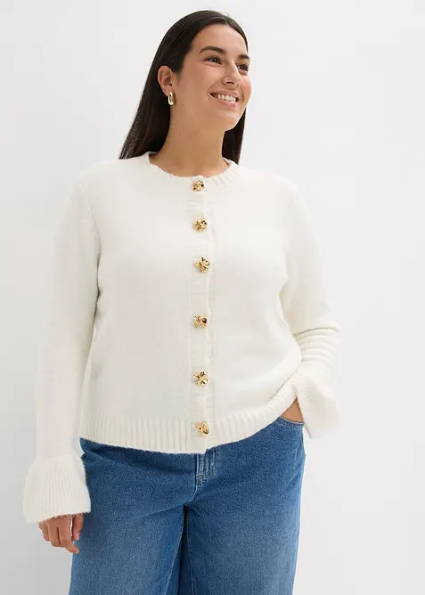 Gilet en maille à boutons décoratifs, bonprix