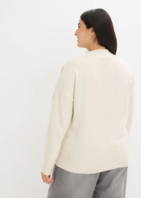Pull oversize à sequins, bonprix