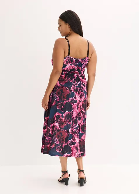 Robe midi en velours brillant, bonprix