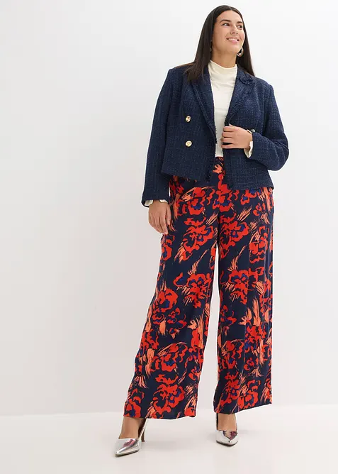 Blazer en maille bouclette à boutons décoratifs, bonprix