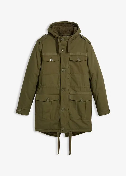 Parka d’hiver style militaire à doublure sherpa douce, bonprix
