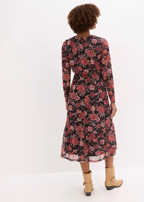 Robe midi en mesh doux, bonprix