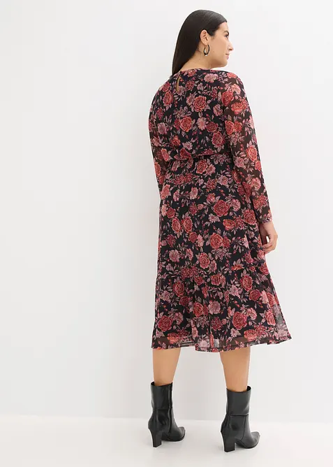 Robe midi en mesh doux, bonprix