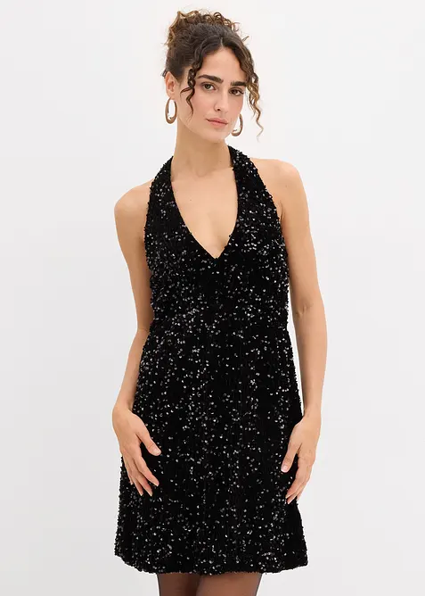 Robe dos nu à sequins, bonprix