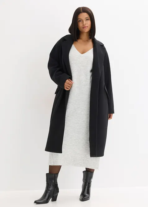 Robe midi oversize en maille, bonprix
