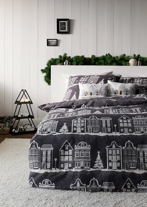 Parure de lit avec maisons, bonprix