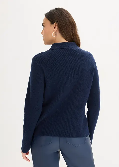 Pull polo avec laine, bonprix