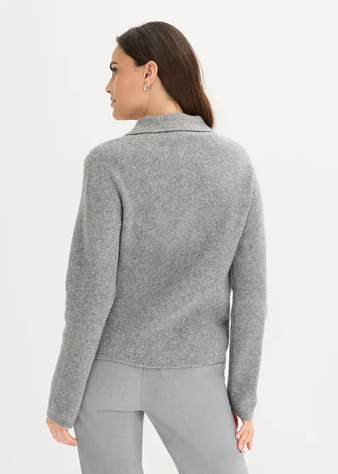 Pull polo avec laine, bonprix