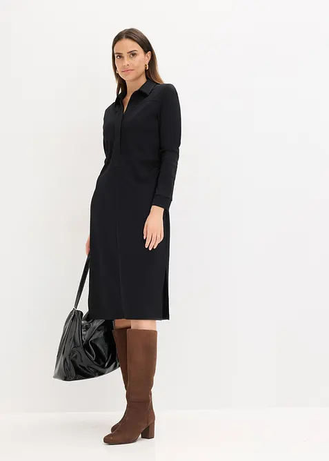 Robe-chemise en Punto di Roma, bonprix