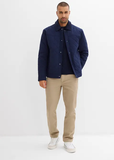 Pantalon extensible regular à doublure chaude en flanelle, droit, bonprix