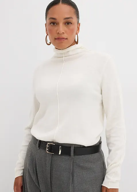 Pull col roulé doux, bonprix