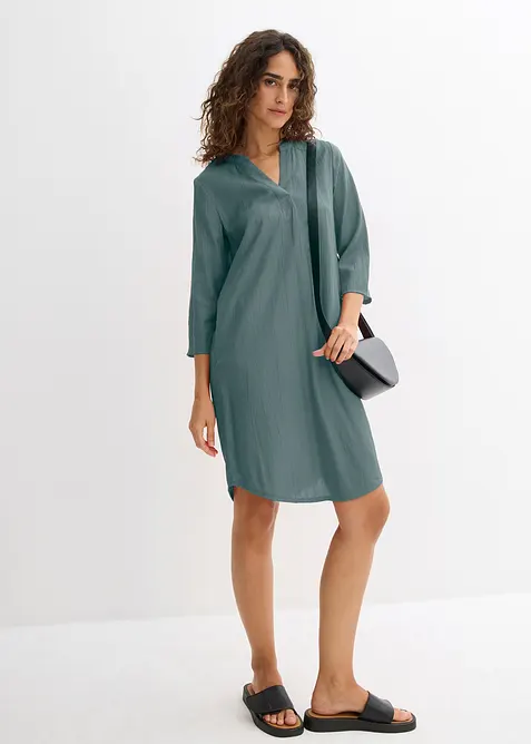 Robe-tunique texturée en viscose majoritaire, bonprix