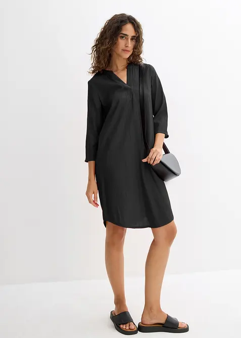 Robe-tunique texturée en viscose majoritaire, bonprix