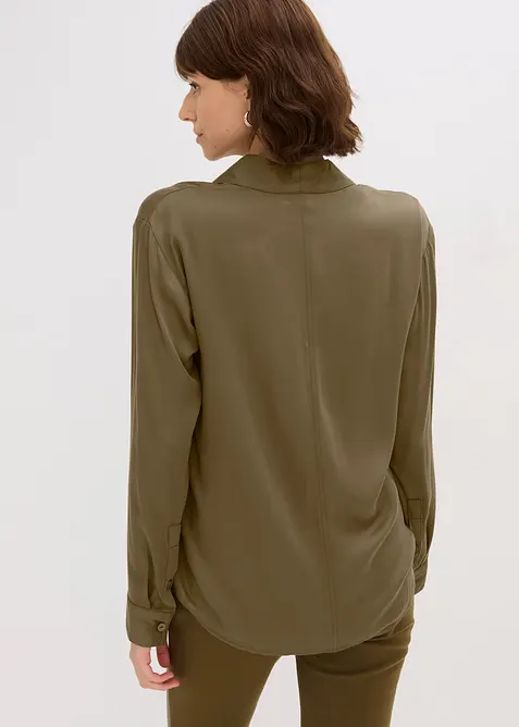 Chemisier fluide en satin, bonprix