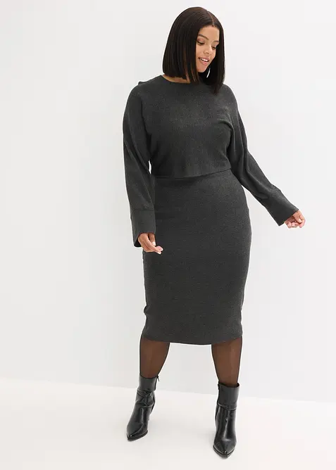 Ensemble 2 pi&egrave;ces en maille, bonprix