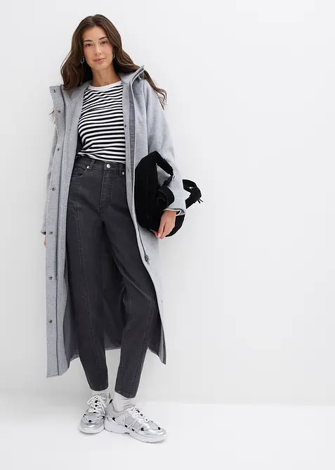 Jean mom taille haute, extensible, bonprix